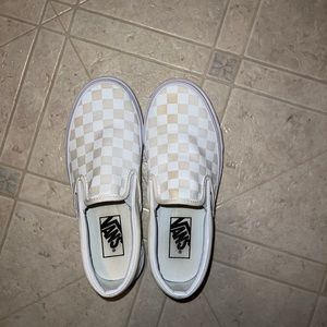 White checkered vans